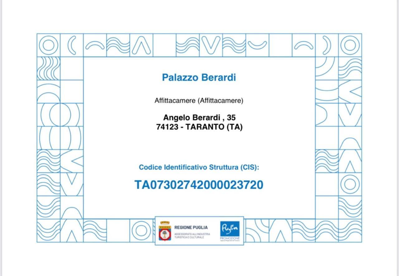 Palazzo Berardi Bed and Breakfast Ταράντο Εξωτερικό φωτογραφία